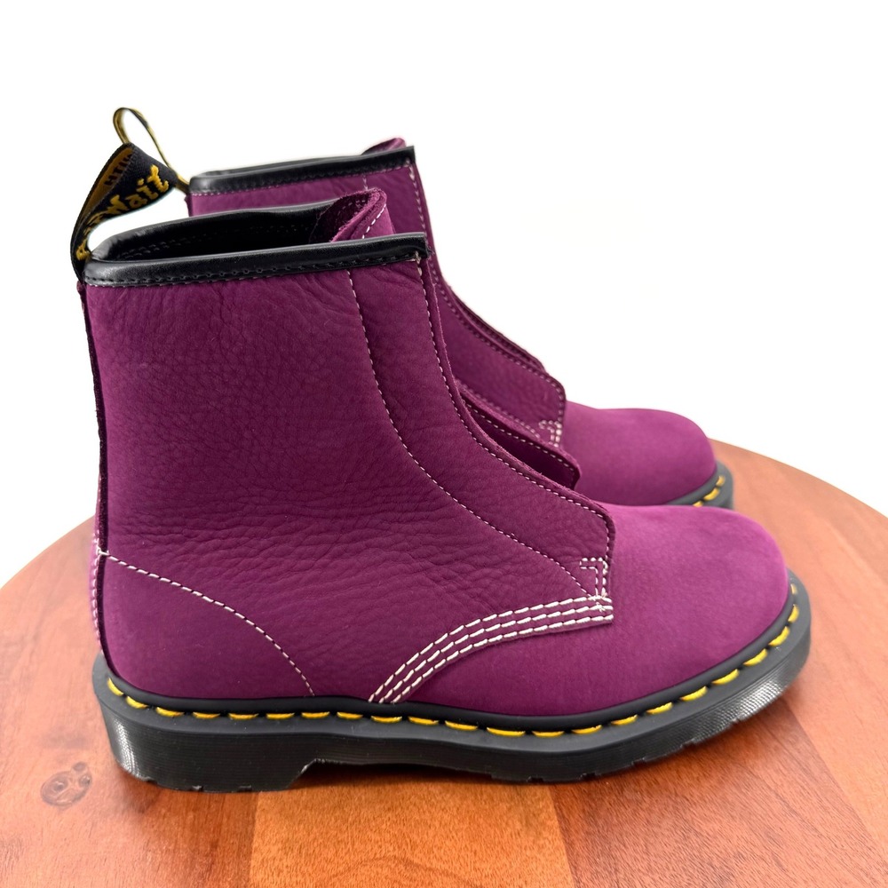 Dr. Martens 1460 Laceless Purple Leather Combat Boots Men 6 Women 7 NWOT